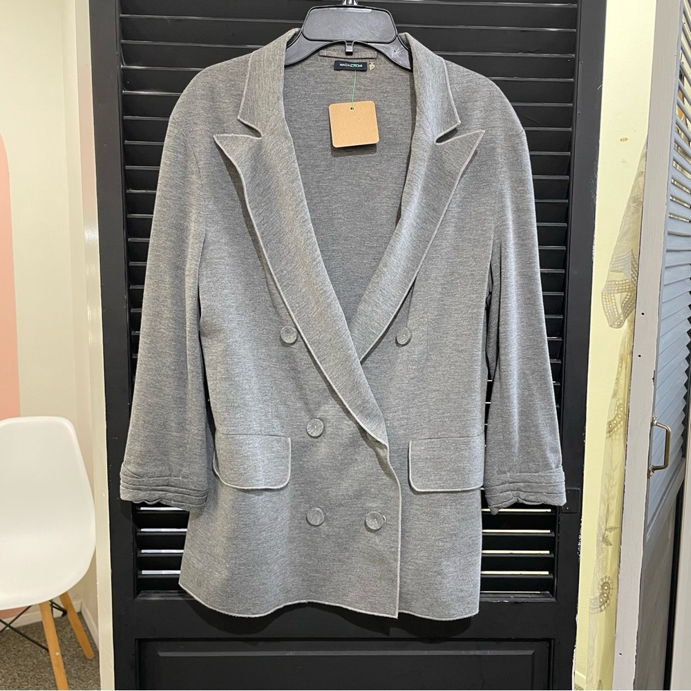 Magaschoni Heather Grey Blazer